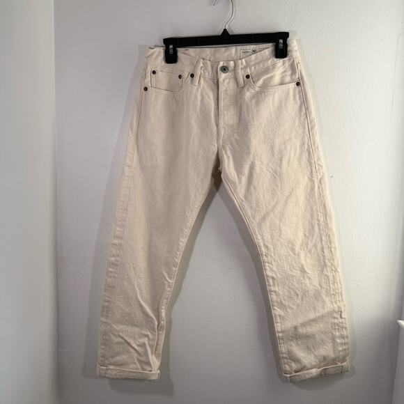 Rogue Territory Men’s Stanton Slim Straight Ecru Japanese Selvedge Jeans 29 - Picture 1 of 11